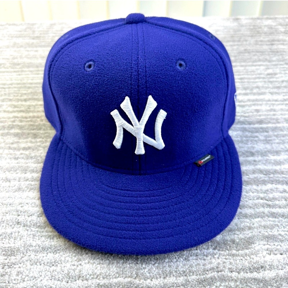 NWT New York NY Yankees New Era Polartec Blue Wind Pro MLB Fitted Cap Hat 7 1/2